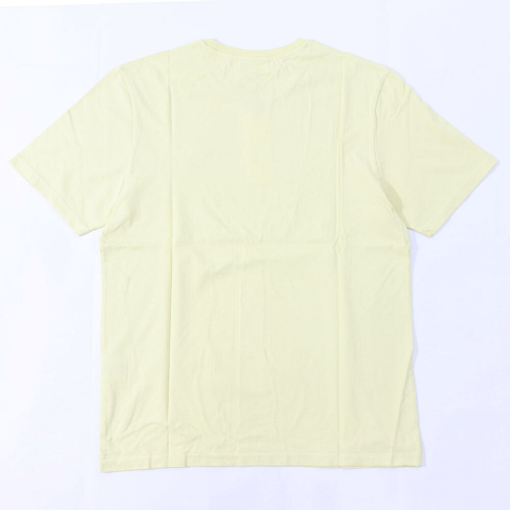 メゾン キツネ MAISON KITSUNE トップス Tシャツ・カットソー メンズ  イエロー フォックスパッチ コットン 無地 ワンポイント 半袖 クルーネック 半袖 LM00104KJ0008