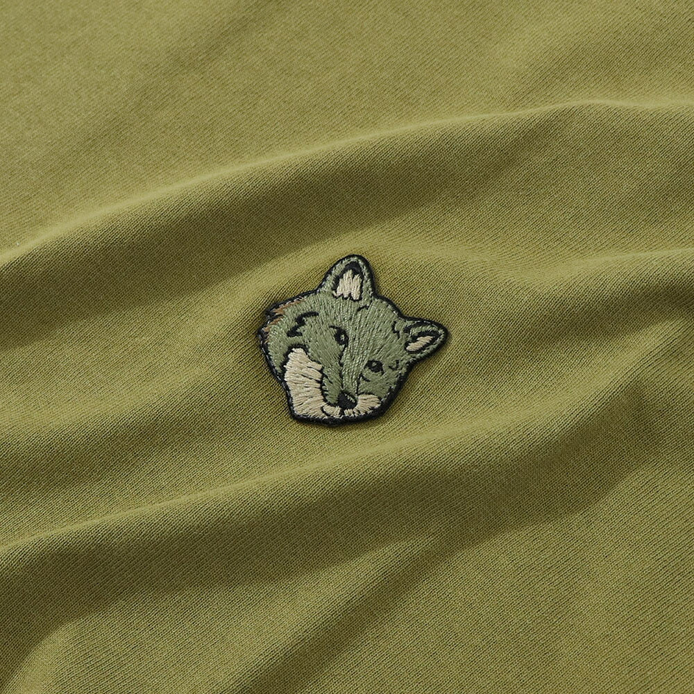 メゾン キツネ MAISON KITSUNE トップス Tシャツ・カットソー メンズ  カーキ メランジグレー フォックスパッチ コットン 無地 ワンポイント 半袖 クルーネック 半袖 MM00127KJ0118