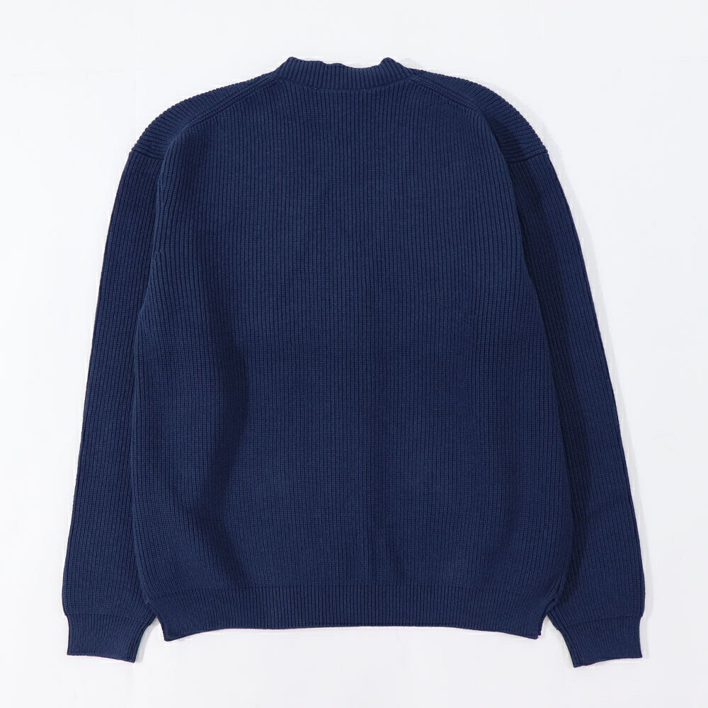 メゾン キツネ MAISON KITSUNE トップス カーディガン メンズ BOLD FOX HEAD PATCH COMFORT RIBBED CARDIGAN クリーム ネイビー フォックスパッチ コットン 無地 ワンポイント 長袖 MM00506KT1098