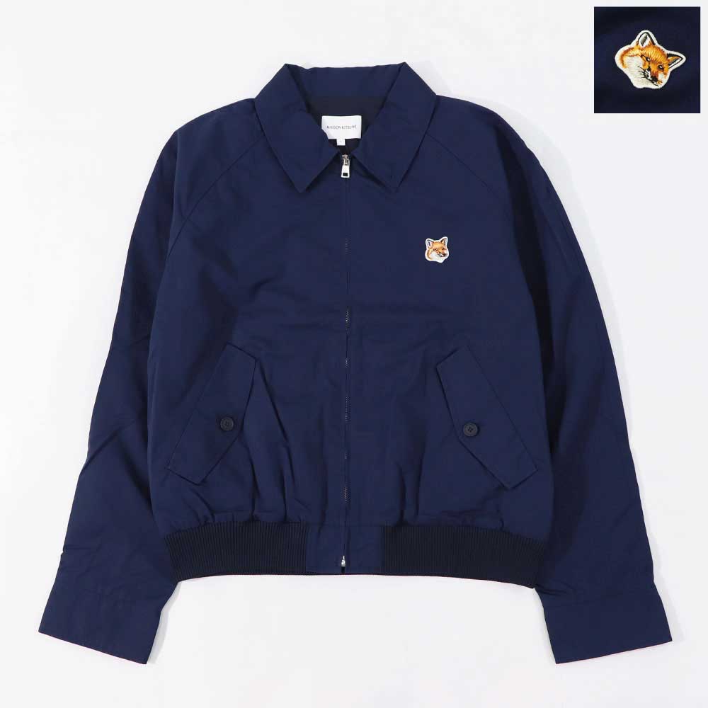 メゾン キツネ MAISON KITSUNE アウター ジャケット・ブルゾン メンズ  ネイビー フォックスパッチ ハリントン 無地 ワンポイント MM02105WQ0067