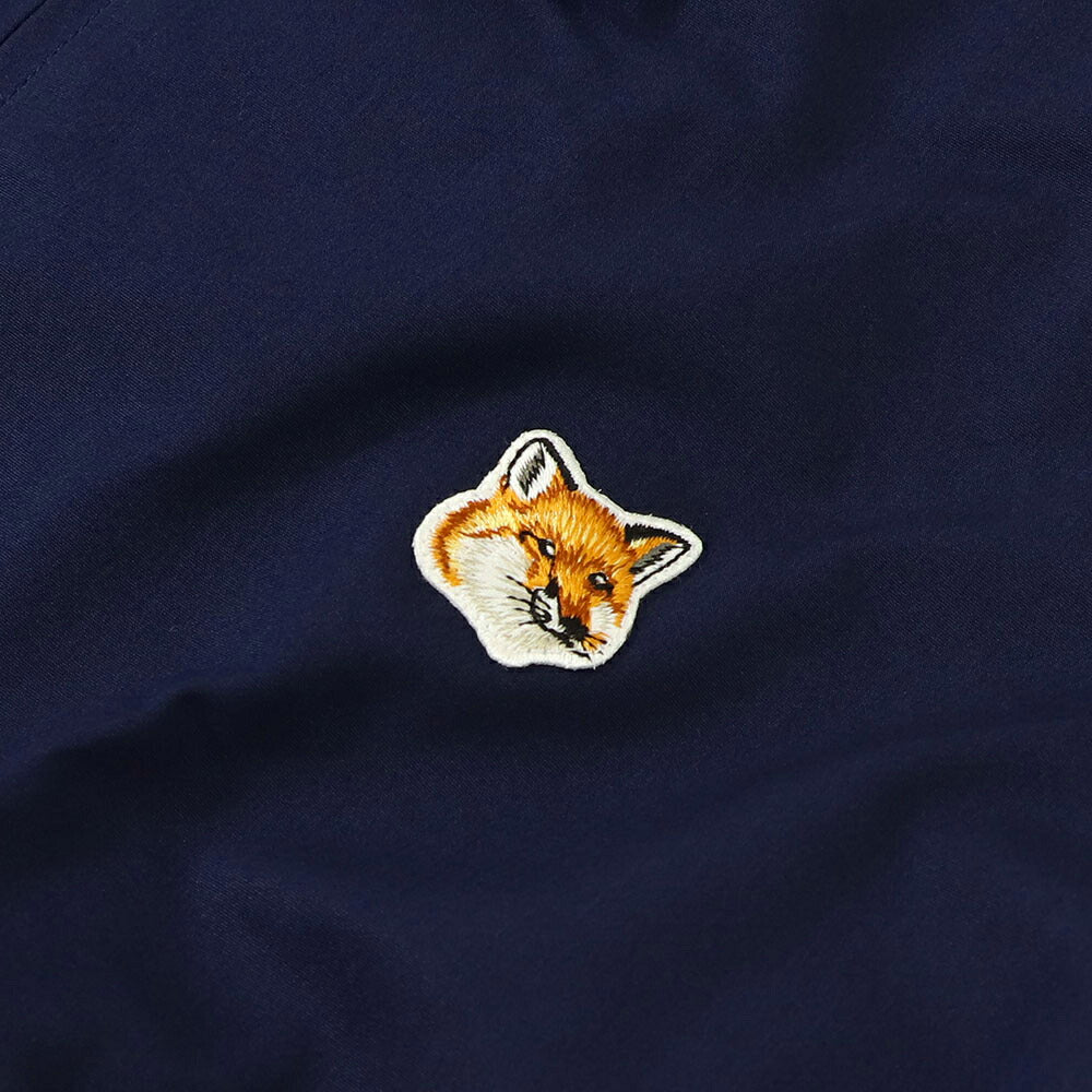 メゾン キツネ MAISON KITSUNE アウター ジャケット・ブルゾン メンズ  ネイビー フォックスパッチ ハリントン 無地 ワンポイント MM02105WQ0067