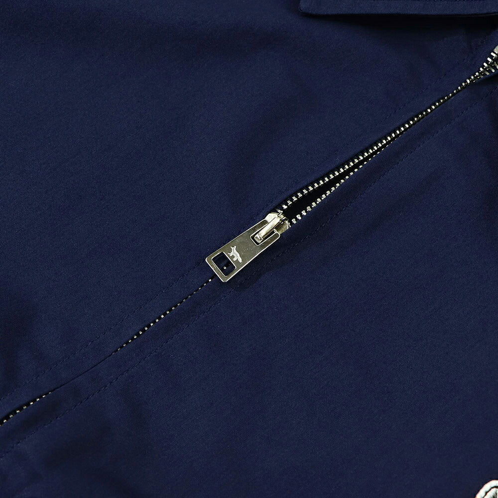 メゾン キツネ MAISON KITSUNE アウター ジャケット・ブルゾン メンズ  ネイビー フォックスパッチ ハリントン 無地 ワンポイント MM02105WQ0067