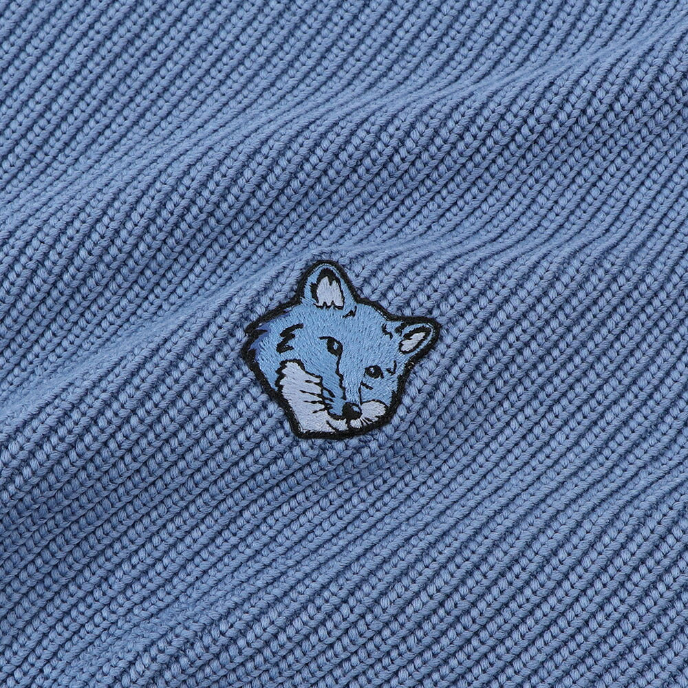 MAISON KITSUNE ニット クリーム ネイビー ブルー フォックスパッチ