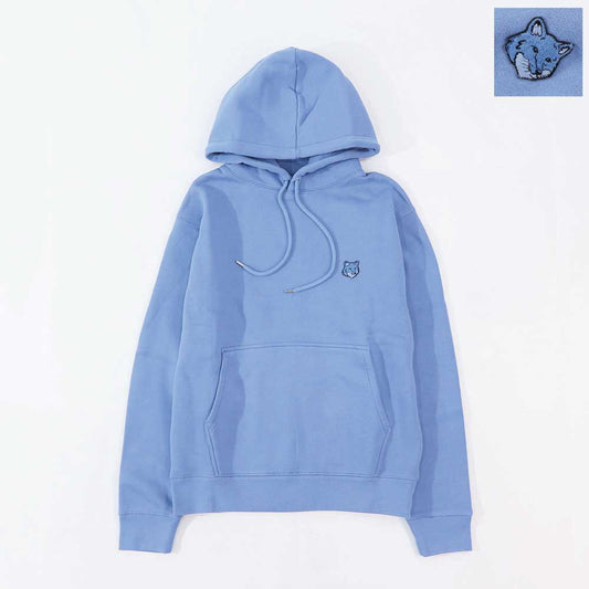 MAISON KITSUNE パーカー ブルー フォックスパッチ スエット フーディ