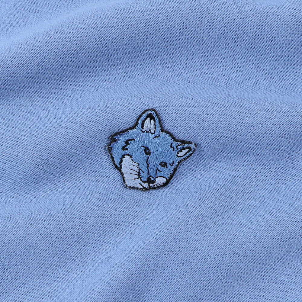 MAISON KITSUNE パーカー ブルー フォックスパッチ スエット フーディ