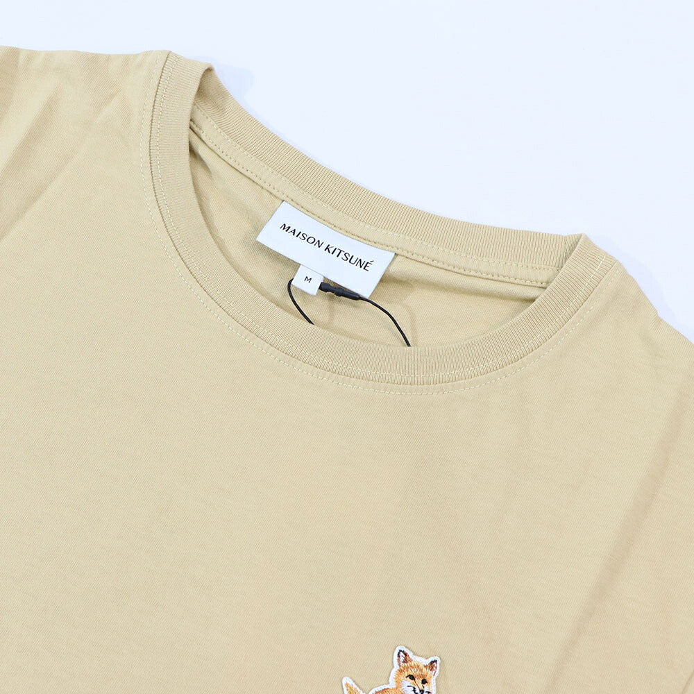 MAISON KITSUNE Tシャツ イエロー フォックスパッチ