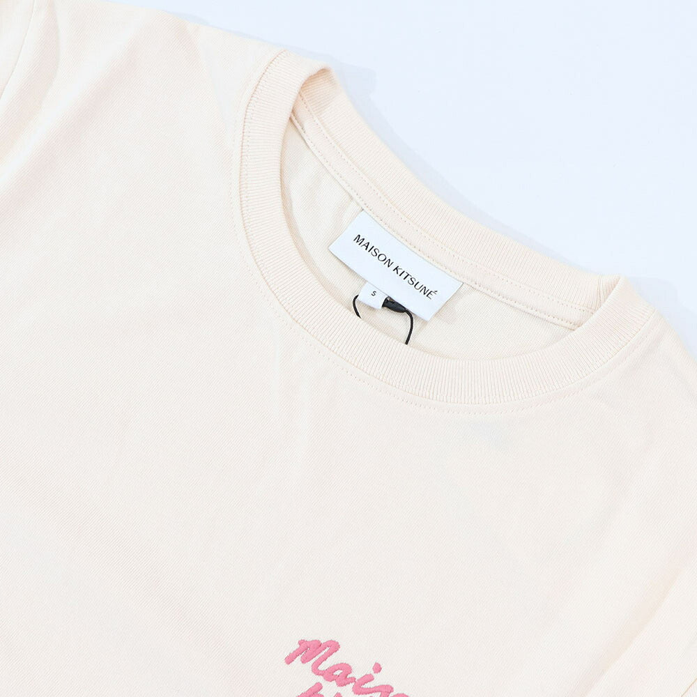 MAISON KITSUNE Tシャツ アイボリー ロゴ 半袖 オーバーサイズ
