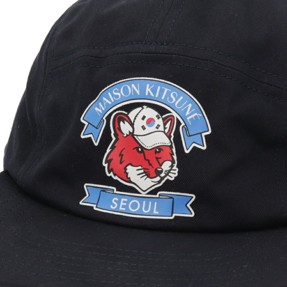 MAISON KITSUNE 帽子 キャップ ユニセックス  ネイビー ロゴ キツネ