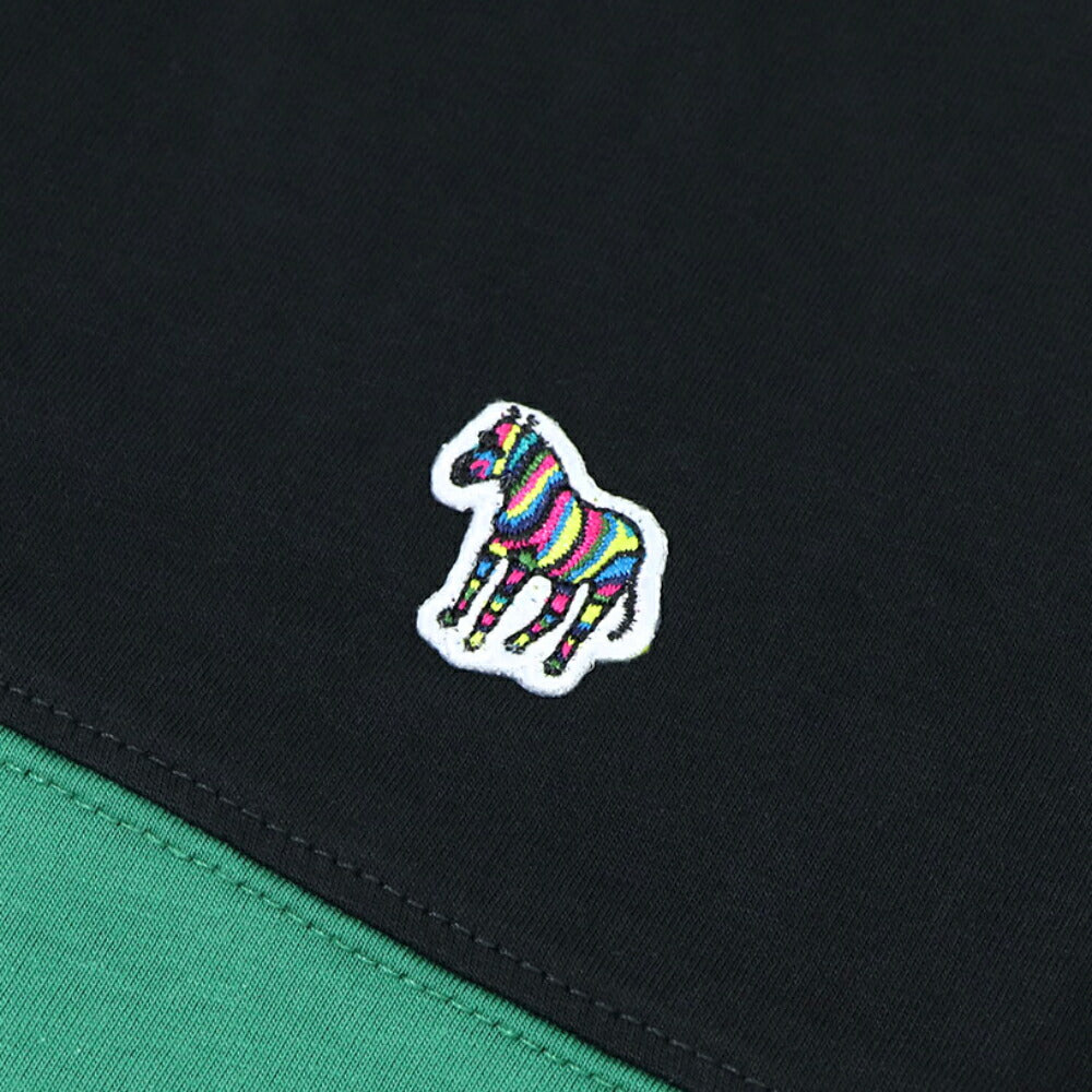 ポール スミス Paul Smith トップス Tシャツ・カットソー メンズ REG FIT PANEL TSHIRT ZEBRA 79 52B コットン 刺繍 シマウマ ゼブラ ストライプ マルチカラー カラーブロックデザイン クルーネック 半袖 M2R-004XZ-L20064