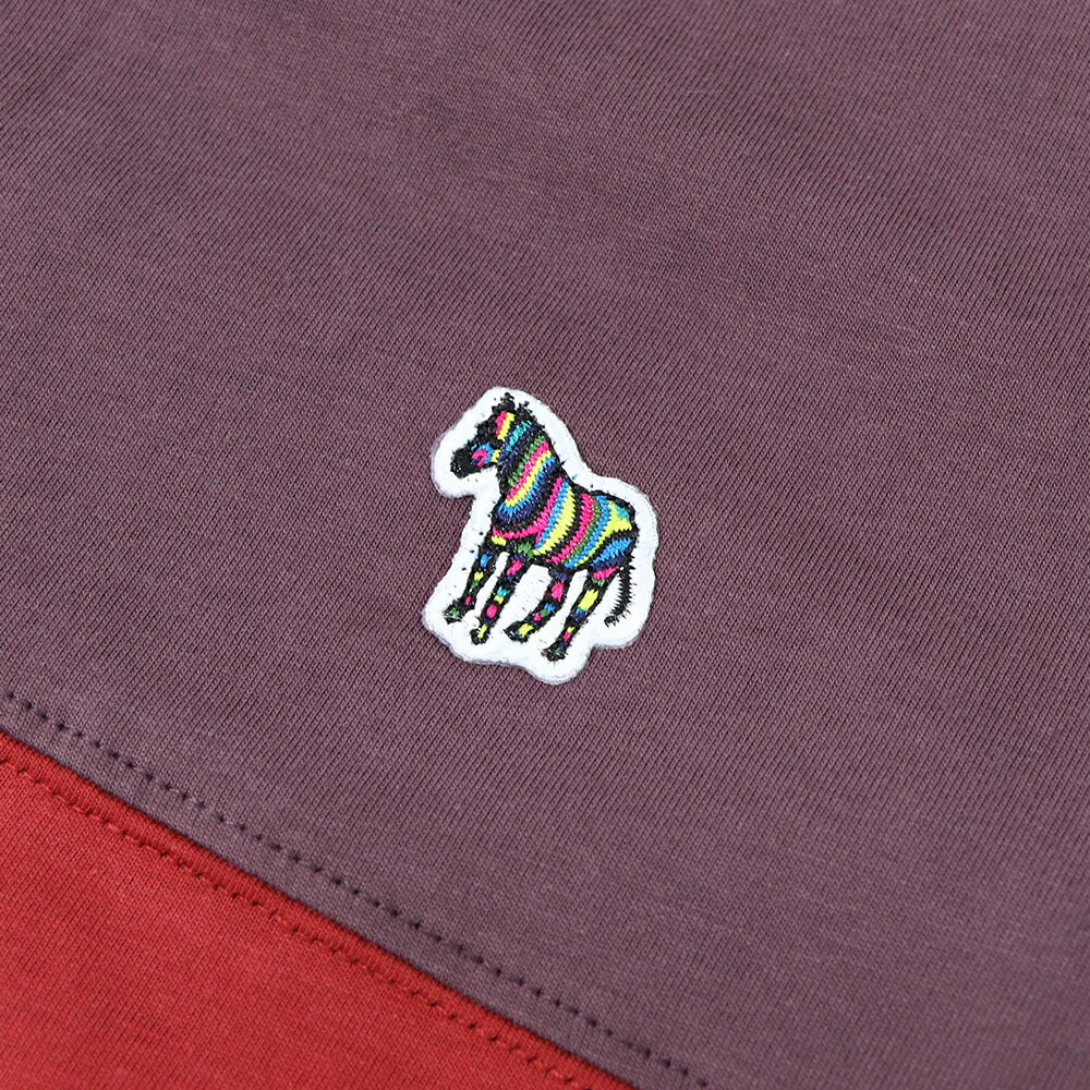 ポール スミス Paul Smith トップス Tシャツ・カットソー メンズ REG FIT PANEL TSHIRT ZEBRA 79 52B コットン 刺繍 シマウマ ゼブラ ストライプ マルチカラー カラーブロックデザイン クルーネック 半袖 M2R-004XZ-L20064