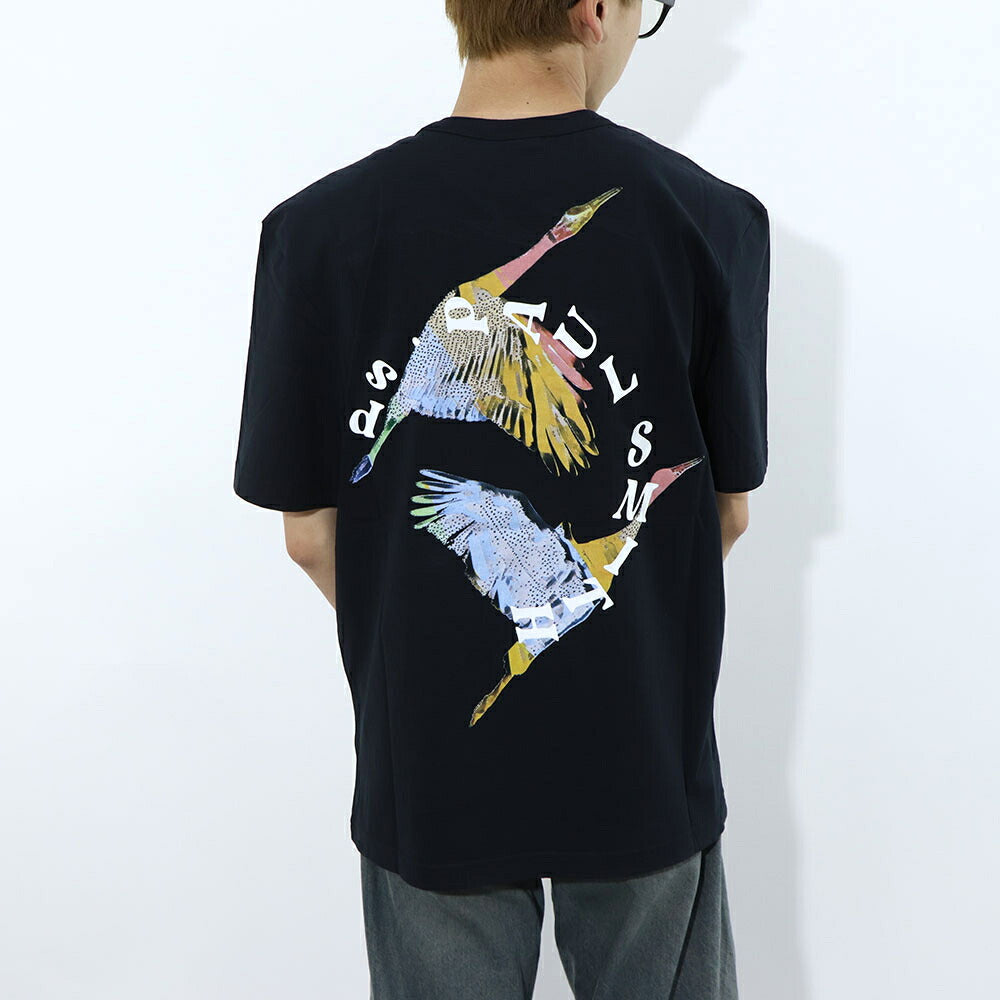 ポール スミス Paul Smith トップス Tシャツ・カットソー メンズ REG FIT SS TSHIRT FLYING BI 43 79 コットン ロゴ バックプリント 鳥 バード クルーネック 半袖 M2R-220X-LP4246