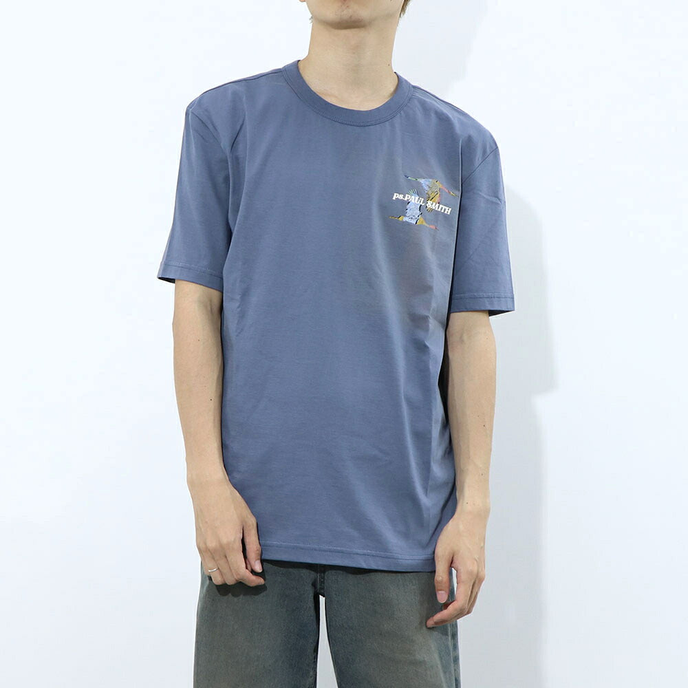 ポール スミス Paul Smith トップス Tシャツ・カットソー メンズ REG FIT SS TSHIRT FLYING BI 43 79 コットン ロゴ バックプリント 鳥 バード クルーネック 半袖 M2R-220X-LP4246