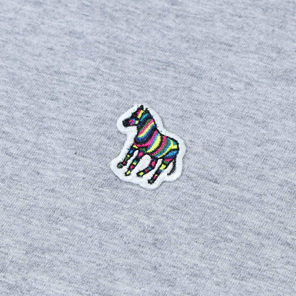 ポール スミス Paul Smith トップス Tシャツ・カットソー メンズ ブラック グレー ホワイト コットン 刺繍 シマウマ ワンポイント レインボー ハイネック タートルネック 長袖 M2R-391U-KZEBRA