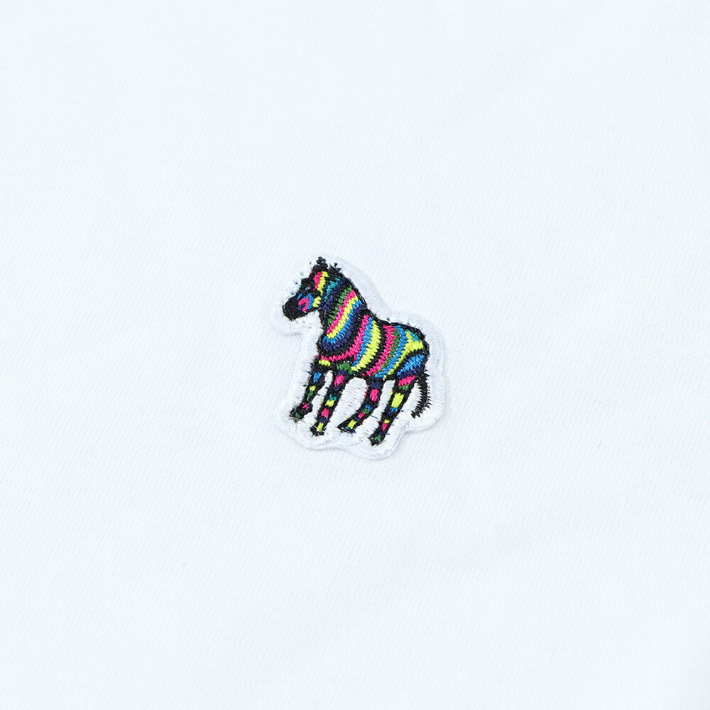 ポール スミス Paul Smith トップス Tシャツ・カットソー メンズ ブラック グレー ホワイト コットン 刺繍 シマウマ ワンポイント レインボー ハイネック タートルネック 長袖 M2R-391U-KZEBRA