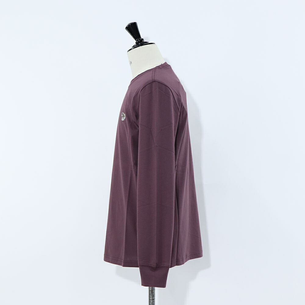 ポール スミス Paul Smith トップス Tシャツ・カットソー メンズ レッド ボルドー コットン クルーネック 刺繍 ワンポイント シマウマ レインボー 長袖 M2R-828RZ-L20064