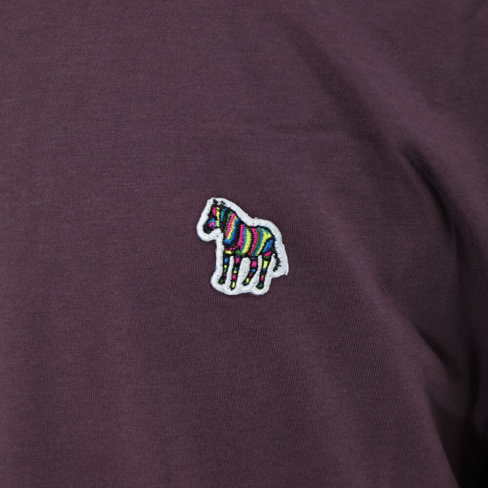 ポール スミス Paul Smith トップス Tシャツ・カットソー メンズ レッド ボルドー コットン クルーネック 刺繍 ワンポイント シマウマ レインボー 長袖 M2R-828RZ-L20064