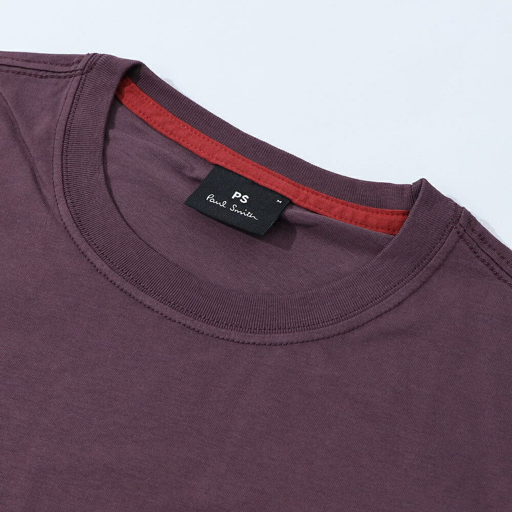 ポール スミス Paul Smith トップス Tシャツ・カットソー メンズ レッド ボルドー コットン クルーネック 刺繍 ワンポイント シマウマ レインボー 長袖 M2R-828RZ-L20064