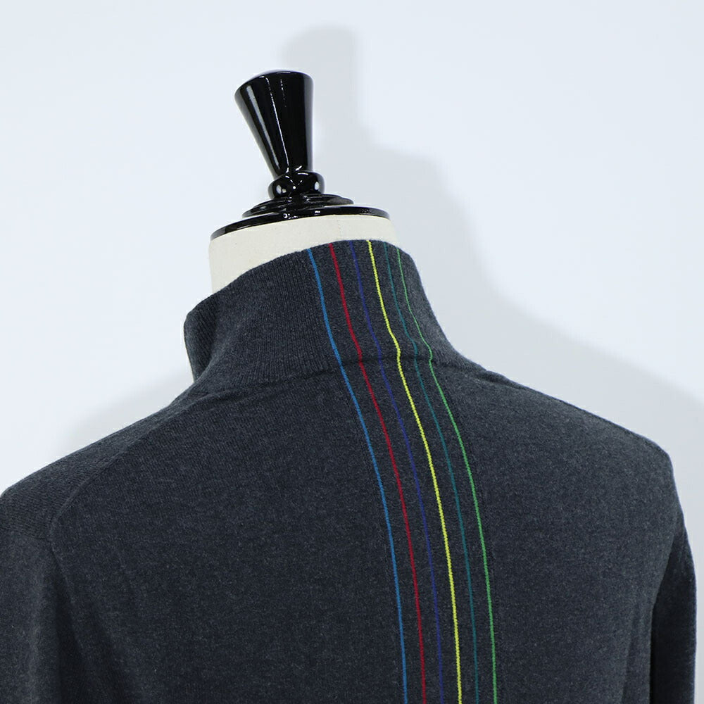ポール スミス Paul Smith トップス カーディガン メンズ Sports Stripe Cardigan グレー フルジップ ストライプ リブネック グレー レッド ブルー イエロー グリーン M2R-232Y-L21933