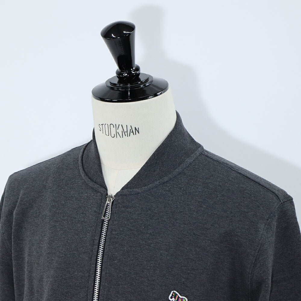 ポール スミス Paul Smith アウター ジャケット・ブルゾン メンズ Zebra Logo Bomber Jacket グレー コットン ジップアップ フルジップ 刺繍 ワンポイント ゼブラ シマウマ グレー M2R-258SZ-L21116