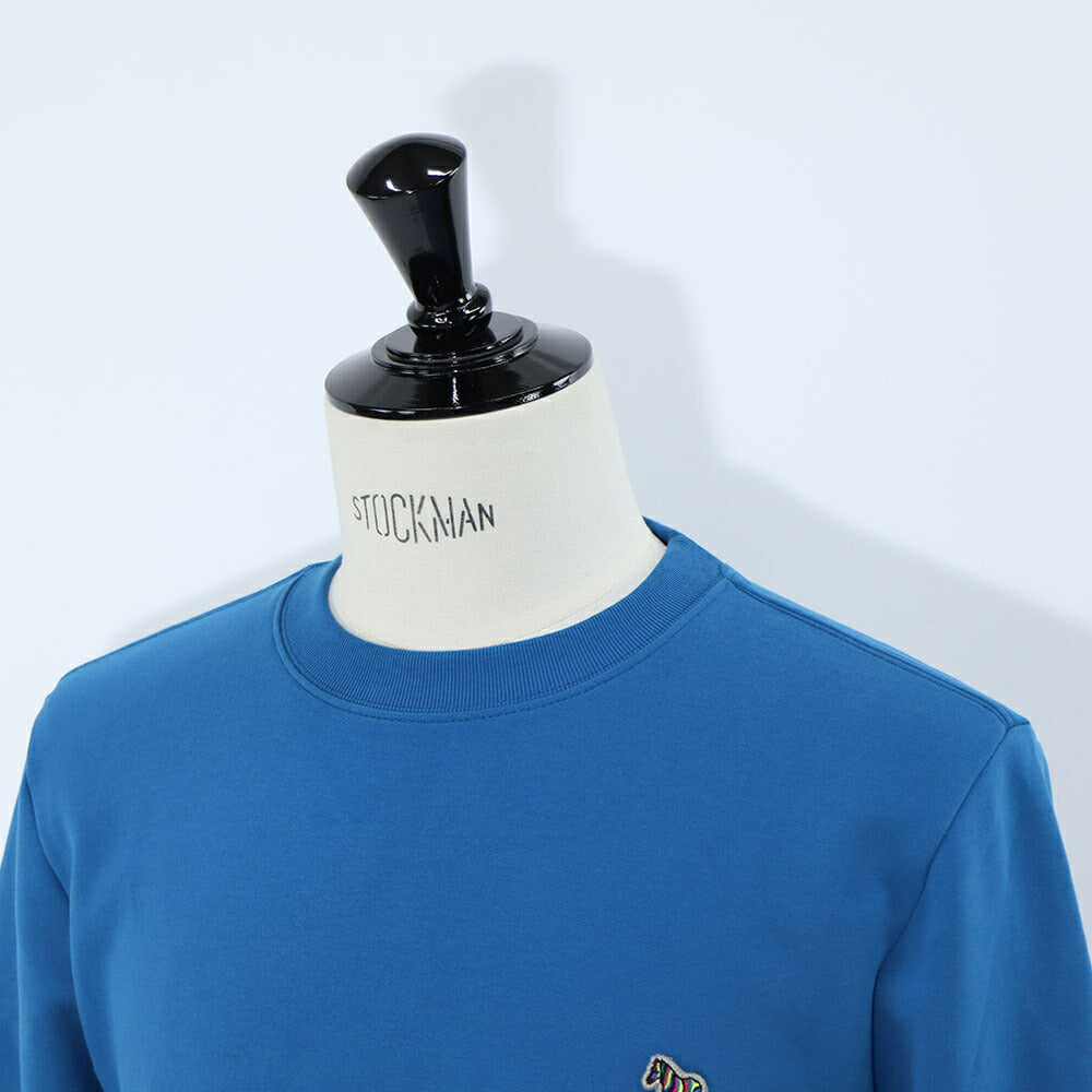 ポール スミス Paul Smith トップス スウェット・トレーナー レディース メンズ ユニセックス Zebra Logo Cotton Sweatshirt ブルー コットン 刺繍 ワンポイント ゼブラ シマウマ ブルー 裏起毛 M2R-027R-KZEBC2