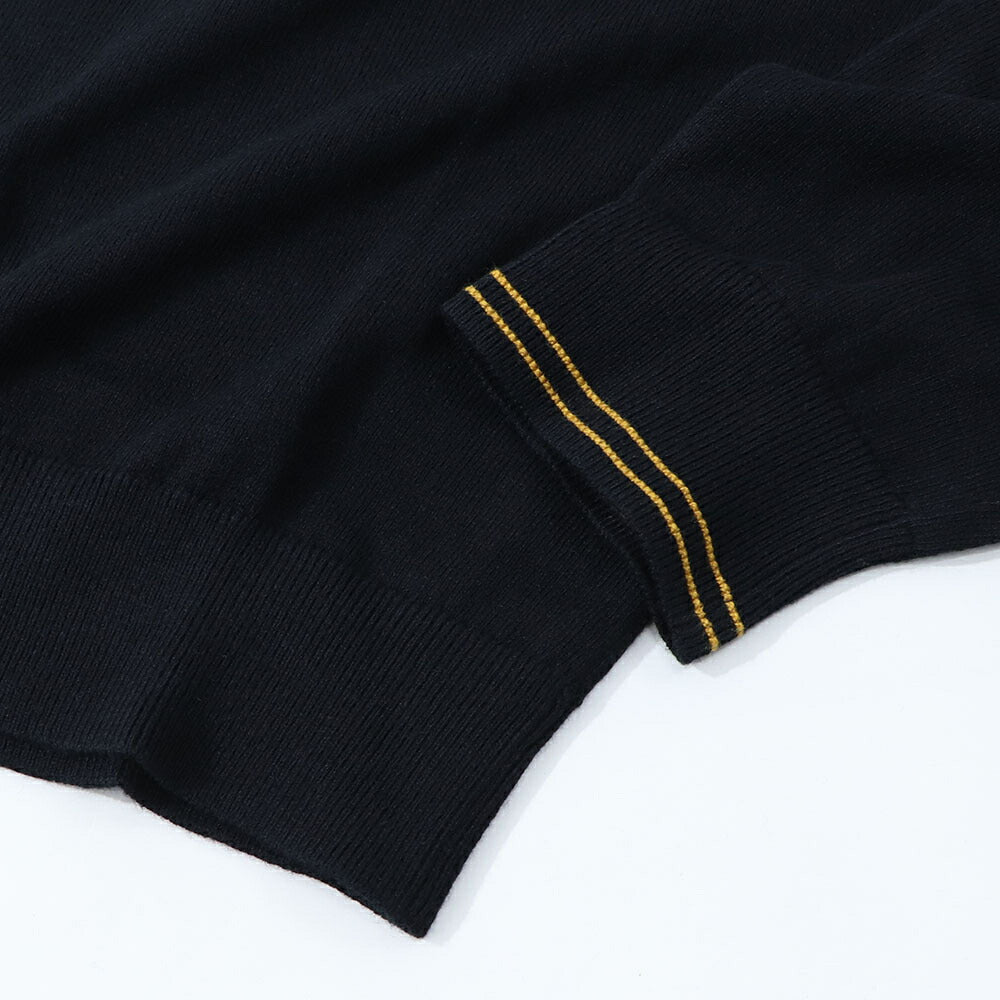 ポール スミス Paul Smith トップス ニット メンズ SWEATER ZIP NECK ZEB BAD ブルー ブラック コットン ナイロン ウール 刺繍 ワンポイント シマウマ ゼブラ ハーフジップ スタンドネック ブルー ブラック M2R-229YZ-L21931
