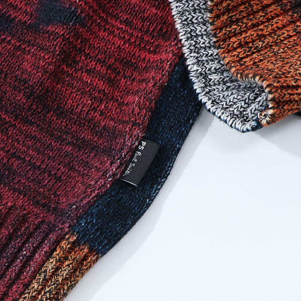 ポール スミス Paul Smith トップス ニット メンズ MENS SWEATER CREW NECK ネイビー ブラック コットン クルーネック タイダイ染め マーブル模様 グラフィックプリント M2R-248Y-L21943