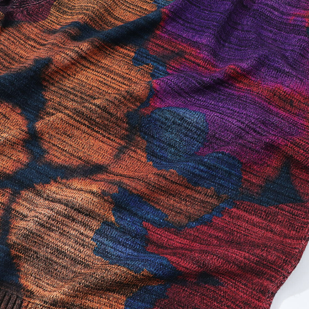 ポール スミス Paul Smith トップス ニット メンズ MENS SWEATER CREW NECK ネイビー ブラック コットン クルーネック タイダイ染め マーブル模様 グラフィックプリント M2R-248Y-L21943