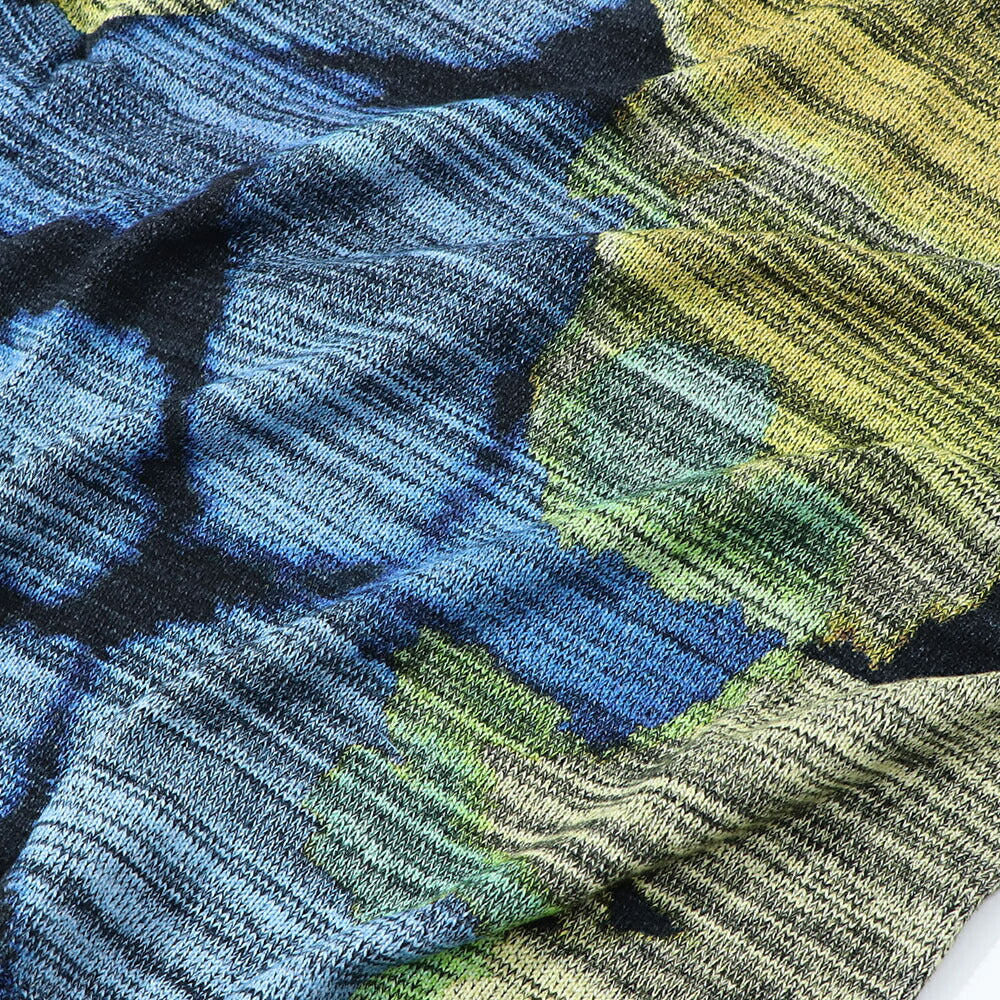 ポール スミス Paul Smith トップス ニット メンズ MENS SWEATER CREW NECK ネイビー ブラック コットン クルーネック タイダイ染め マーブル模様 グラフィックプリント M2R-248Y-L21943