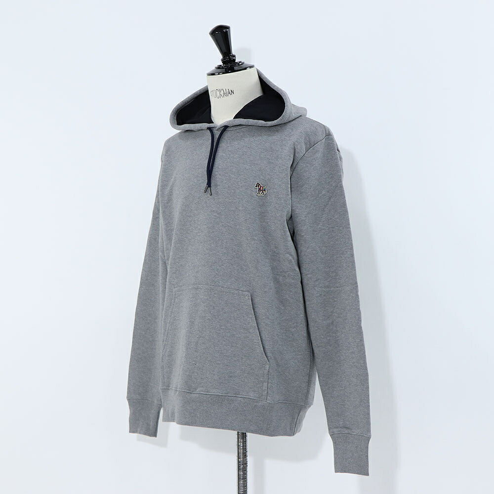 ポール スミス Paul Smith トップス パーカー レディース メンズ ユニセックス REG FIT HOODY ZEBRA ネイビー グレー ブラック コットン 刺繍 ワンポイント シマウマ ゼブラ フーディ ネイビー グレー ブラック M2R-284S-KZEBRA
