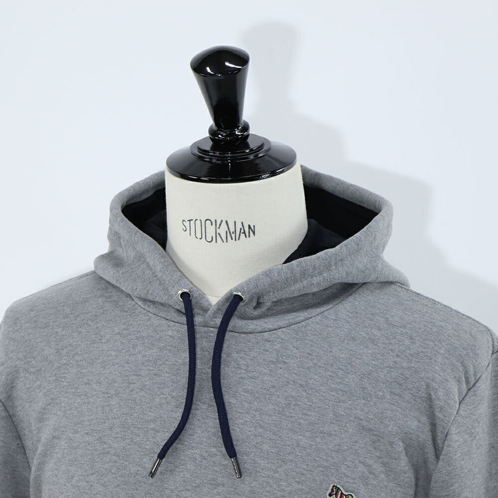 ポール スミス Paul Smith トップス パーカー レディース メンズ ユニセックス REG FIT HOODY ZEBRA ネイビー グレー ブラック コットン 刺繍 ワンポイント シマウマ ゼブラ フーディ ネイビー グレー ブラック M2R-284S-KZEBRA