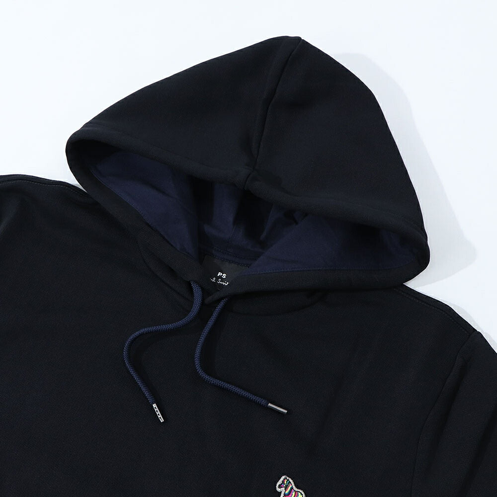 ポール スミス Paul Smith トップス パーカー レディース メンズ ユニセックス REG FIT HOODY ZEBRA ネイビー グレー ブラック コットン 刺繍 ワンポイント シマウマ ゼブラ フーディ ネイビー グレー ブラック M2R-284S-KZEBRA