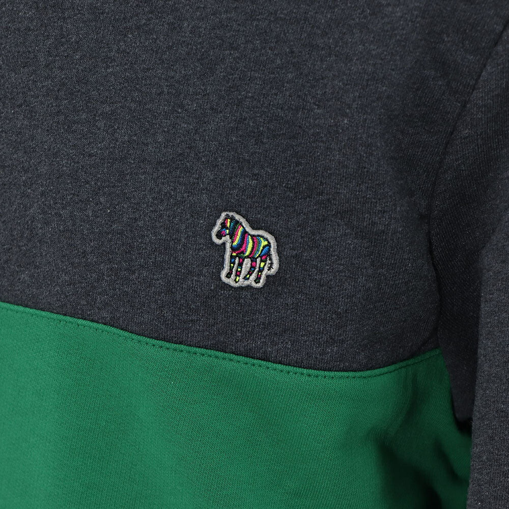 ポール スミス Paul Smith トップス スウェット・トレーナー メンズ REG FIT SWEATSHIRT ZEBRA ネイビー グレー ボルドー コットン 刺繍 ワンポイント シマウマ ゼブラ バイカラー クルーネック グレー ネイビー ボルドー M2R-420YZ-L21116