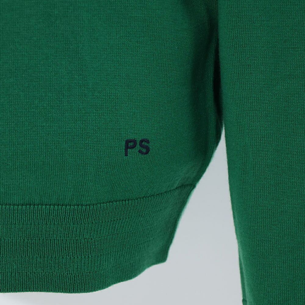 ポール スミス Paul Smith トップス ニット メンズ SWEATER ROLL NECK グリーン ブラック メリノウール 刺繍 ワンポイント ロゴ ハイネック タートルネック グリーン ブラック M2R-533X-L21861