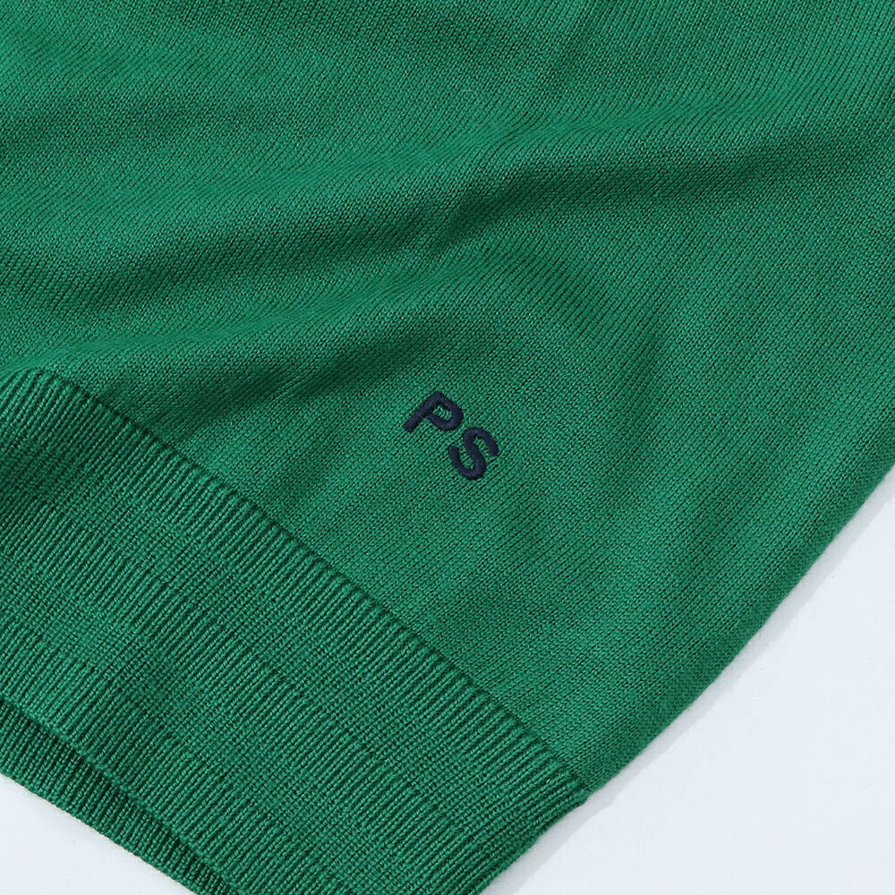 ポール スミス Paul Smith トップス ニット メンズ SWEATER ROLL NECK グリーン ブラック メリノウール 刺繍 ワンポイント ロゴ ハイネック タートルネック グリーン ブラック M2R-533X-L21861