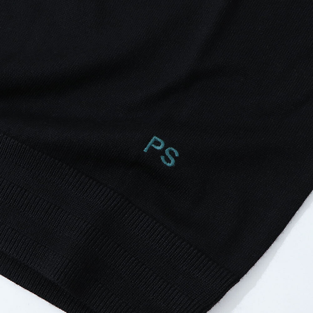 ポール スミス Paul Smith トップス ニット メンズ SWEATER ROLL NECK グリーン ブラック メリノウール 刺繍 ワンポイント ロゴ ハイネック タートルネック グリーン ブラック M2R-533X-L21861