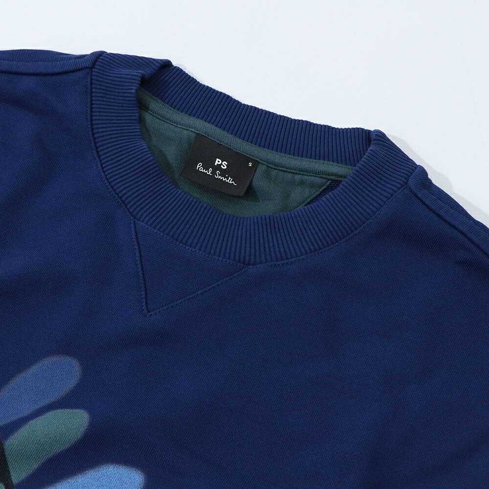 ポール スミス Paul Smith トップス スウェット・トレーナー レディース メンズ ユニセックス REG FIT SWEATSHIRT BROAD STRIPE ZEB ブルー コットン フロントプリント シマウマ ゼブラ イラスト ストライプ クルーネック ブルー ダークネイビー M2R-954X-KP3713