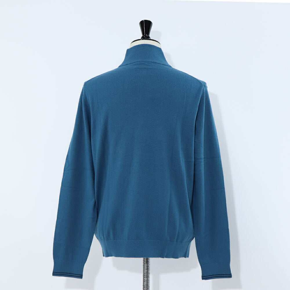 ポール スミス Paul Smith トップス ニット メンズ SWEATER ROLL NECK ZEB BAD ブルー ネイビー ボルドー コットン ナイロン ウール 刺繍 ワンポイント シマウマ ゼブラ ハイネック タートルネック ネイビー ブルー ボルドー M2R-230YZ-L21931