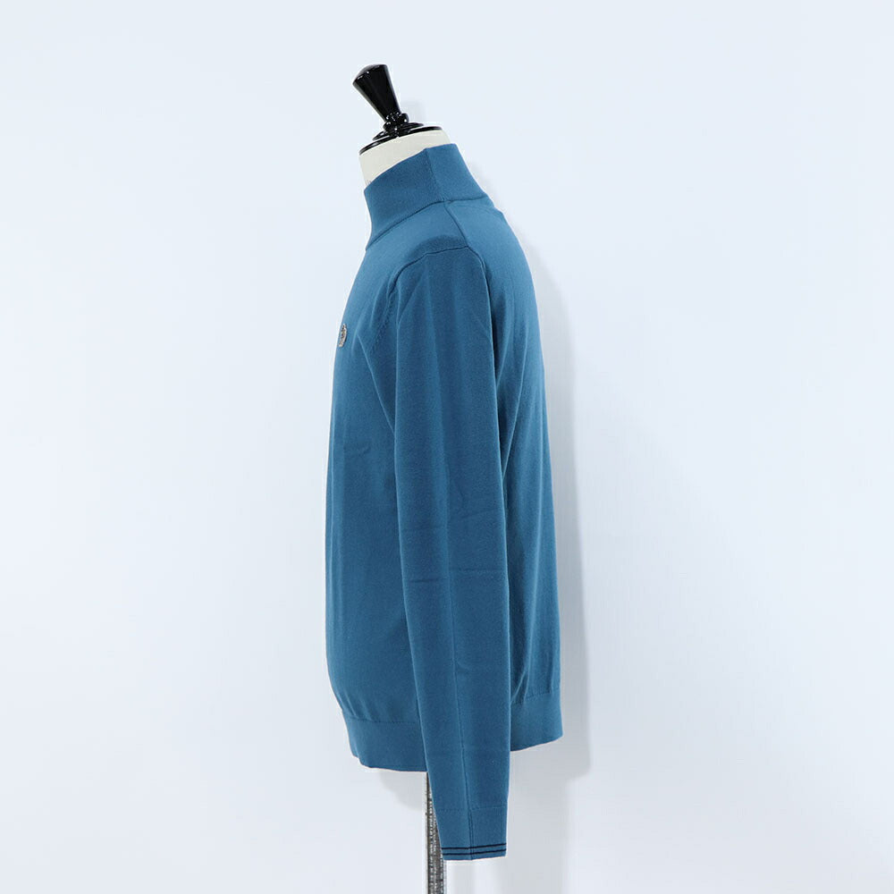 ポール スミス Paul Smith トップス ニット メンズ SWEATER ROLL NECK ZEB BAD ブルー ネイビー ボルドー コットン ナイロン ウール 刺繍 ワンポイント シマウマ ゼブラ ハイネック タートルネック ネイビー ブルー ボルドー M2R-230YZ-L21931