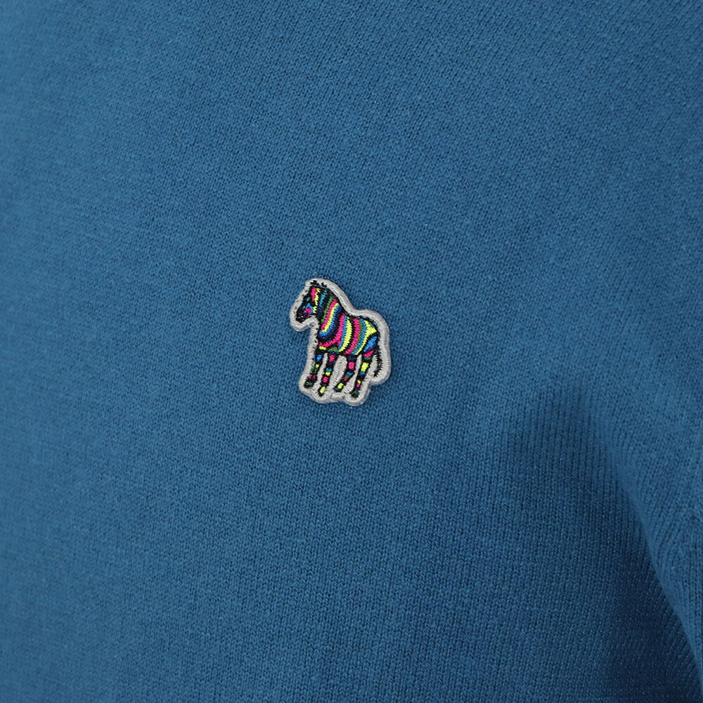 ポール スミス Paul Smith トップス ニット メンズ SWEATER ROLL NECK ZEB BAD ブルー ネイビー ボルドー コットン ナイロン ウール 刺繍 ワンポイント シマウマ ゼブラ ハイネック タートルネック ネイビー ブルー ボルドー M2R-230YZ-L21931