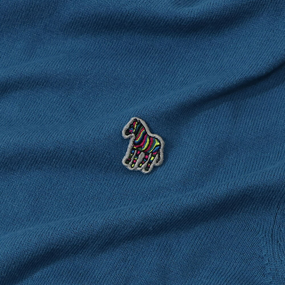 ポール スミス Paul Smith トップス ニット メンズ SWEATER ROLL NECK ZEB BAD ブルー ネイビー ボルドー コットン ナイロン ウール 刺繍 ワンポイント シマウマ ゼブラ ハイネック タートルネック ネイビー ブルー ボルドー M2R-230YZ-L21931