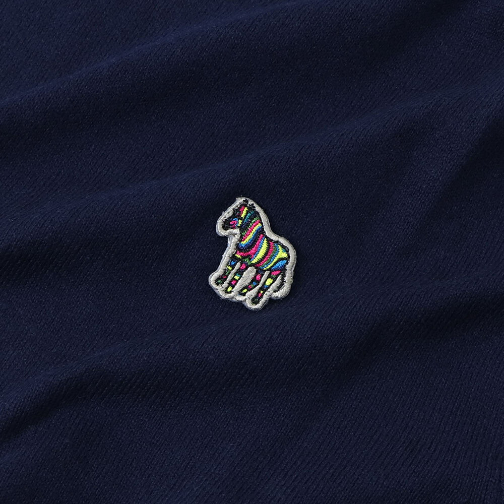 ポール スミス Paul Smith トップス ニット メンズ SWEATER ROLL NECK ZEB BAD ブルー ネイビー ボルドー コットン ナイロン ウール 刺繍 ワンポイント シマウマ ゼブラ ハイネック タートルネック ネイビー ブルー ボルドー M2R-230YZ-L21931