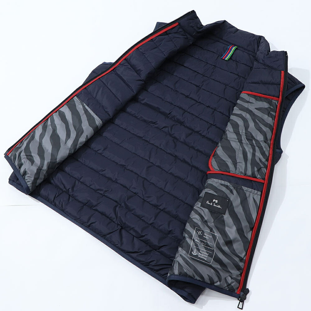 ポール スミス Paul Smith アウター ダウンウェア メンズ FIBRE DOWN PADDED GILET レッド ブラック キルティング 無地 シンプル コンパクト ブラック レッド ダウンベスト M2R-441Y-L21876