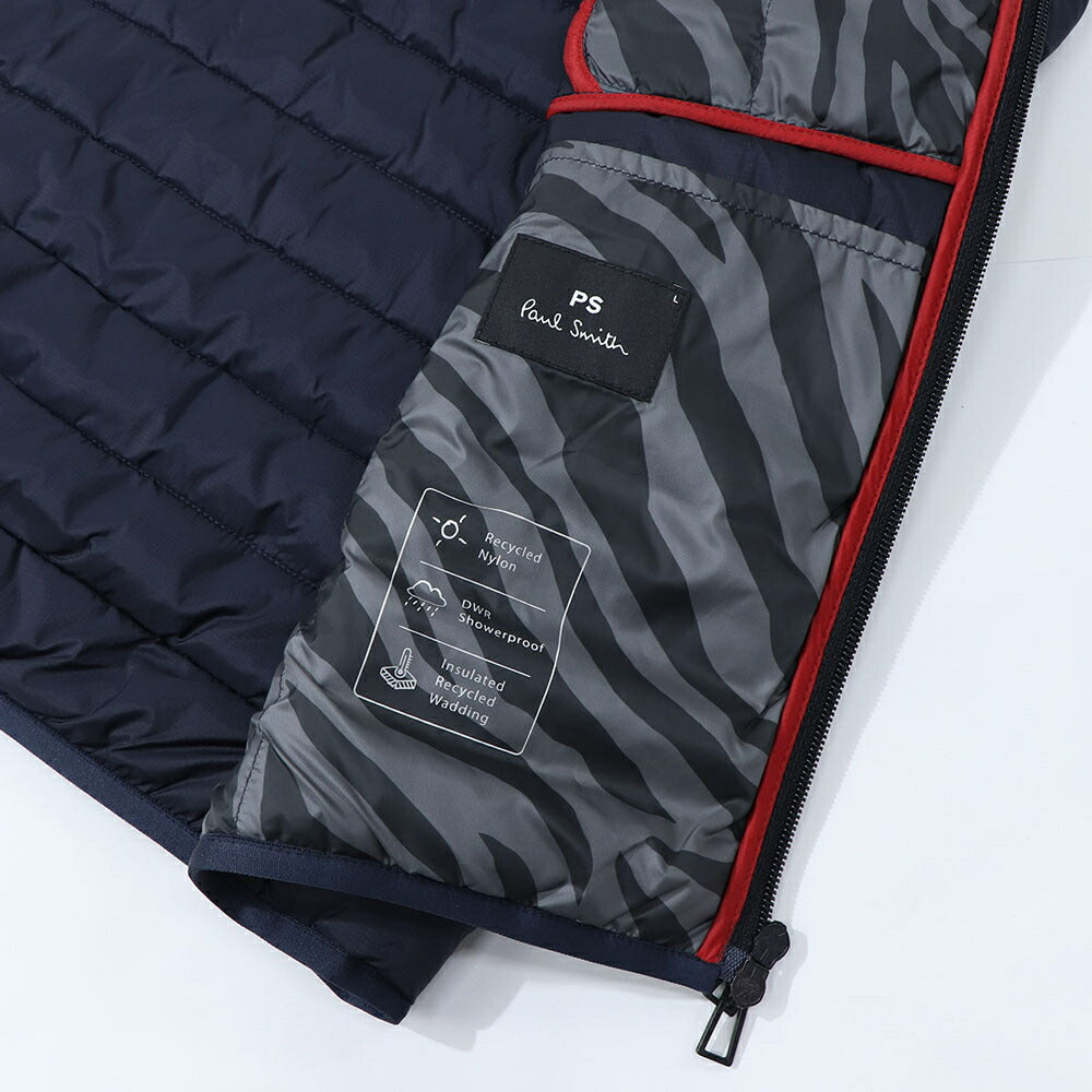 ポール スミス Paul Smith アウター ダウンウェア メンズ FIBRE DOWN PADDED GILET レッド ブラック キルティング 無地 シンプル コンパクト ブラック レッド ダウンベスト M2R-441Y-L21876