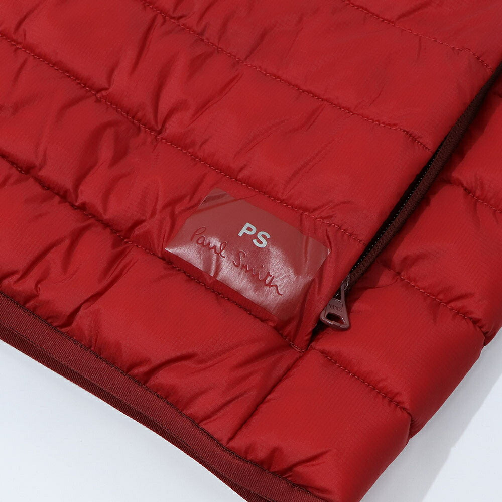 ポール スミス Paul Smith アウター ダウンウェア メンズ FIBRE DOWN PADDED GILET レッド ブラック キルティング 無地 シンプル コンパクト ブラック レッド ダウンベスト M2R-441Y-L21876