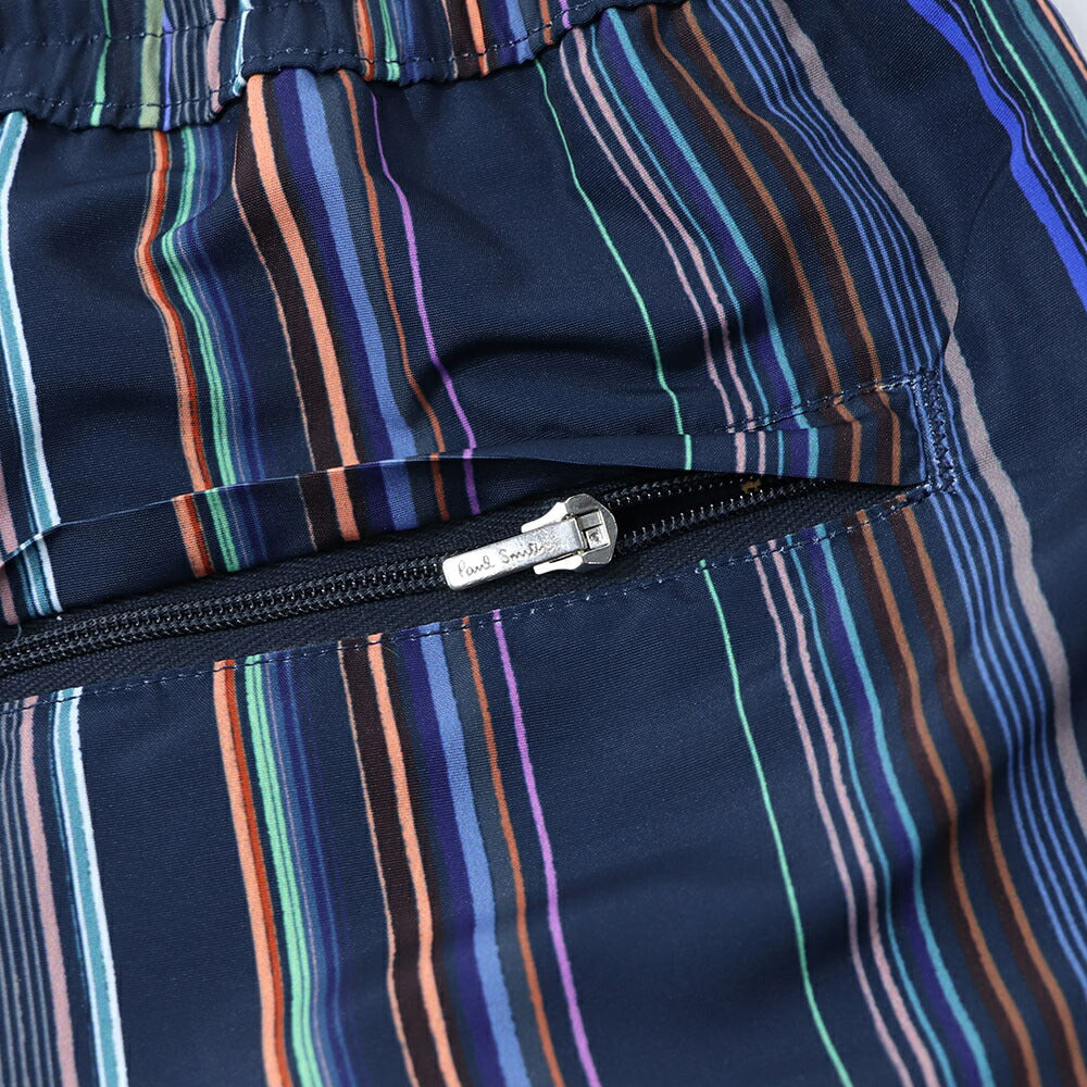 ポール スミス Paul Smith ボトムス ショートパンツ メンズ SWIM SHORT PAINT STRP ネイビー スイムウェア インナー付き 水陸両用 ストライプ M1A-239B-L41383