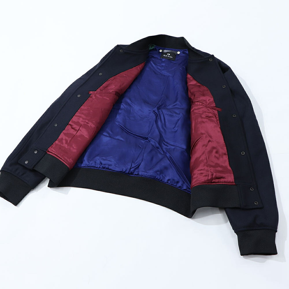 ポール スミス Paul Smith アウター ジャケット・ブルゾン メンズ WADDED VARSITY JACKET ネイビー ウール カシミヤ カシミア 無地 ラグラン M2R-192X-L21059