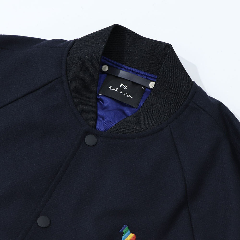 ポール スミス Paul Smith アウター ジャケット・ブルゾン メンズ WADDED VARSITY JACKET ネイビー ウール カシミヤ カシミア 無地 ラグラン M2R-192X-L21059