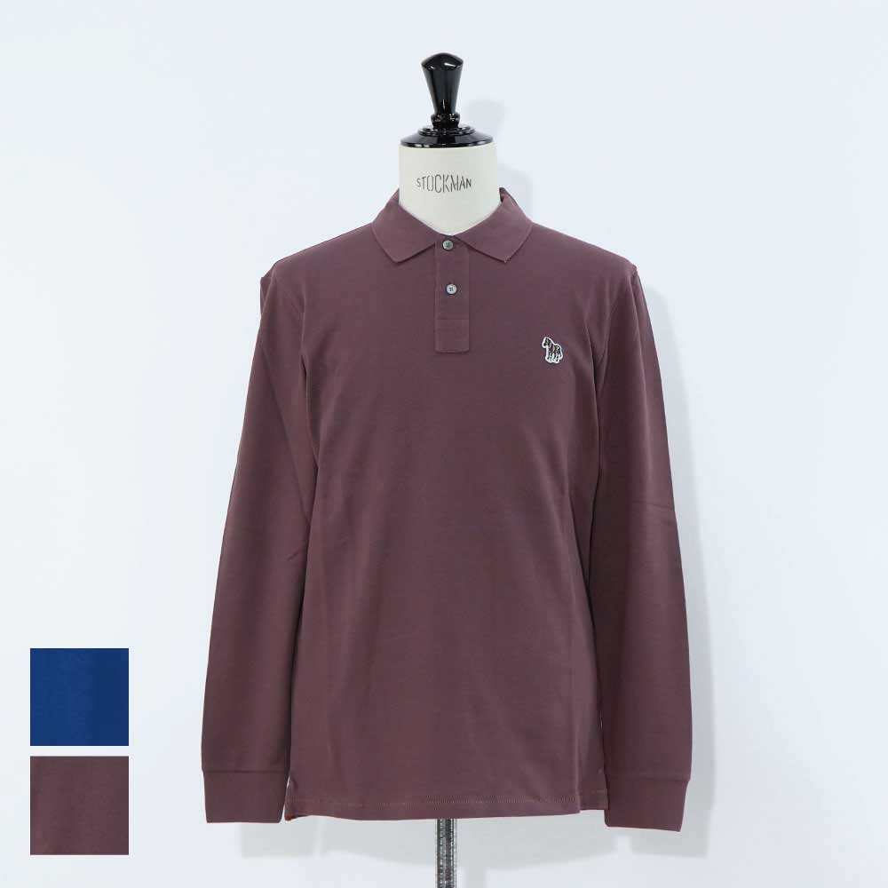 ポール スミス Paul Smith トップス ポロシャツ メンズ REG FIT LS POLO SHIRT ZEBRA ブルー ボルドー 長袖 シンプル ゼブラ ワンポイント M2R-118LZ-L20067