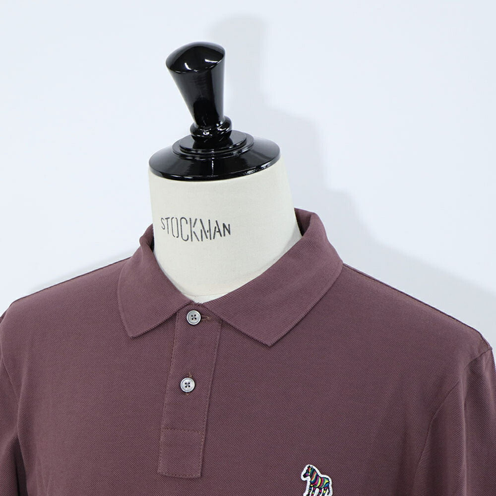 ポール スミス Paul Smith トップス ポロシャツ メンズ REG FIT LS POLO SHIRT ZEBRA ブルー ボルドー 長袖 シンプル ゼブラ ワンポイント M2R-118LZ-L20067