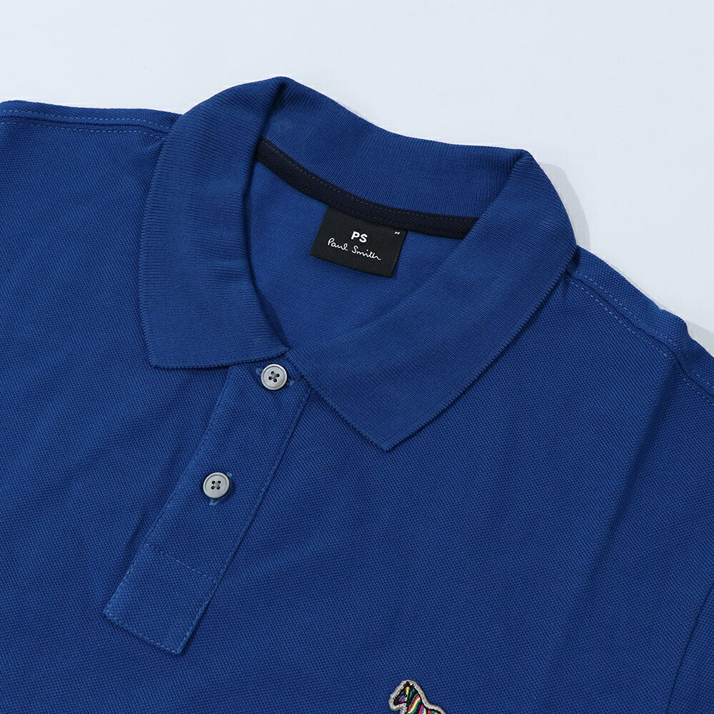 ポール スミス Paul Smith トップス ポロシャツ メンズ REG FIT LS POLO SHIRT ZEBRA ブルー ボルドー 長袖 シンプル ゼブラ ワンポイント M2R-118LZ-L20067